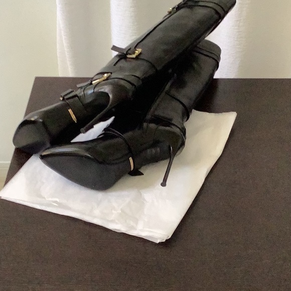 Roberto Cavalli high heels boots black leather s40 - Picture 5 of 5